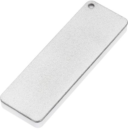 sourcing map Knife Sharpening Stone Whetstone 2 Side Grit 400/1000 Ceramic Diamond Sharpener Double Sided Portable Hand Sharpen Tools for Knives Scissors