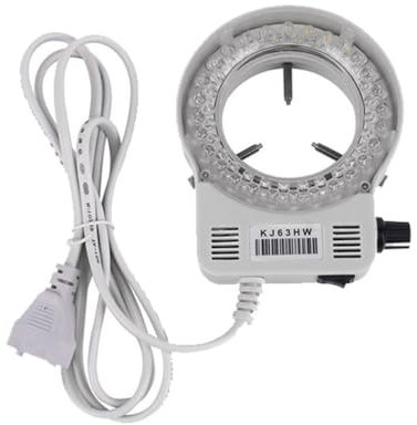 Microscope Observation Adjustable LED Ring Light Monocular Binocular Brightness Dustrial Microscope Camera Light Adapter(LED Ring Light white)