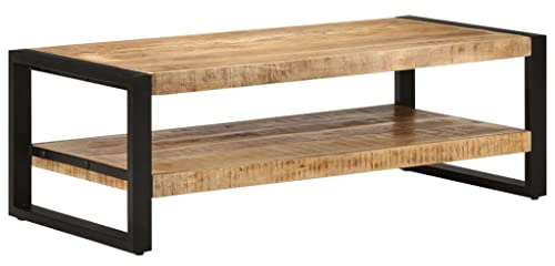 Lauuoeriau Home & Garden,Furniture-Coffee Table 120x55x40cm Massivholz Mango