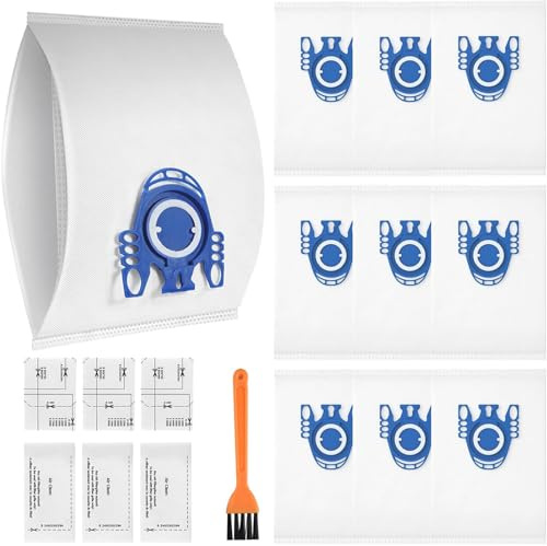 10 Sac Aspirateur pour Miele GN Séries, Compatibles avec Miele GN pour Aspirateurs Classic C1 Complete C2 C3, S2 S4 S5 S6 S8 Series avec 6 Filtres Air Clean et 1 brosse de nettoyage