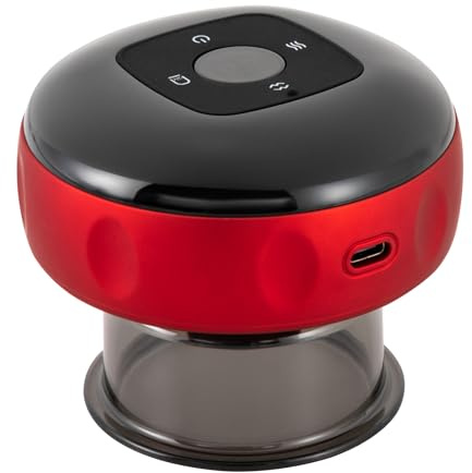Schröpfgerät Elektrisch Infrarot, 12-Gänge Saugleistung Schröpftherapie 38-45℃ 2-3h Ausdauerzeit, 94 * 78mm Elektrische Schröpfen mit USB Kabel, Schröpfmassagegerät Massagegerät