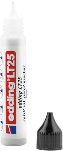 edding LT 25 Nachfülltinte Lackmarker – weiß – 25 ml – mit Tropfenspender, zum schnellen Nachfüllen fast aller Paint Marker – Refill Set, Auffüllen statt Wegschmeißen