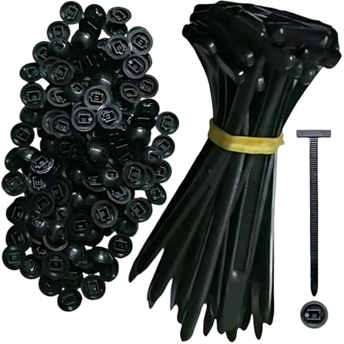 OIXYA 50 fascette universali in nylon,Fascette Plastica Nere,Fascette Elettricista,Fibbia Nylon Resistente ai Raggi UV,Heavy Duty autobloccante in nylon fermacavi,per riparazioni automatiche