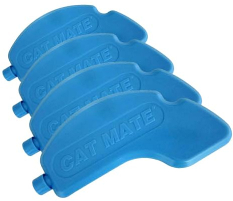 Cat Mate Ersatz-Kühlakkus für den automatischen Katzenfutter*Spender C500 – hält Nass- und Trockenfutter frisch (1 Stück) (Packung mit 4)