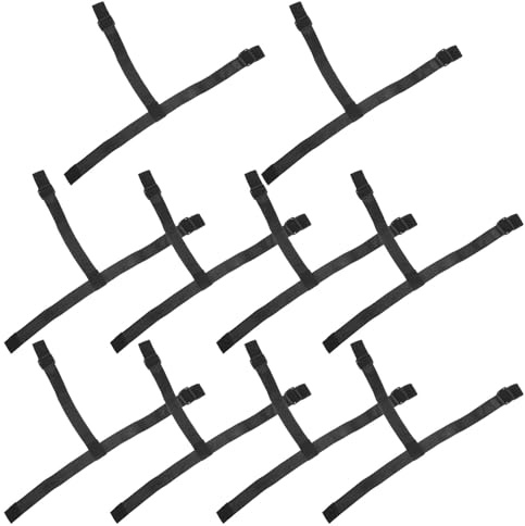 Healeved Correa Elástica Ajustable para Faro Delantero 10 Piezas Negras Finas, Banda de Repuesto para Linterna Frontal Cómoda y Resistente, Accesorios para Camping y Actividades