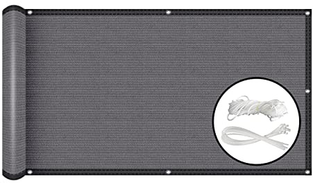 UV-beständigt balkongskydd 60 x 100 cm vindskydd för pool, räcke, presenning mörkgrå balkong baldakin