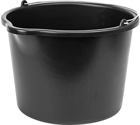 20 Liter Eimer Kunststoff Mörteleimer Literskala verzinkter Metallhenkel mit Gießer