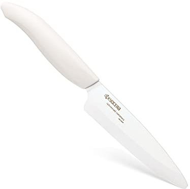 Kyocera Advanced Ceramic Revolution Series 4.5-inch Utility Knife, White Handle, White Blade