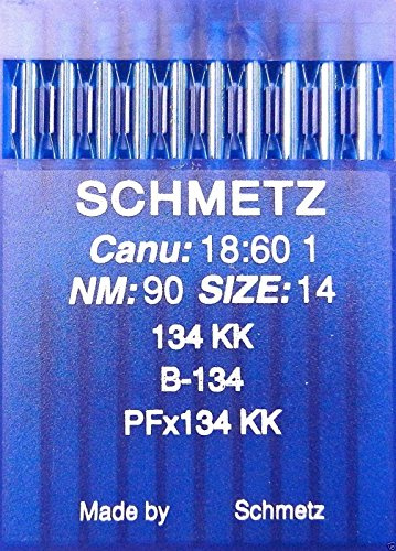 SCHMETZ 10 (Rundkolben) Nähmaschinen Nadeln System 134 KK (Industrie) NM 90 Size 14