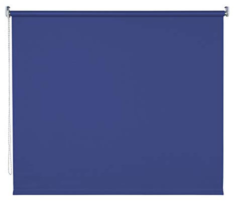 Verdunklungsrollo Fenster Tür Rollo Farbwahl Kettenzugrollo Seitenzugrollo Breite 60 - 200 cm Höhe 180 cm u. 240 cm Stoff lichtundurchlässig Metall Klemmhalter ohne Bohren (180 x 180 cm / Blau)