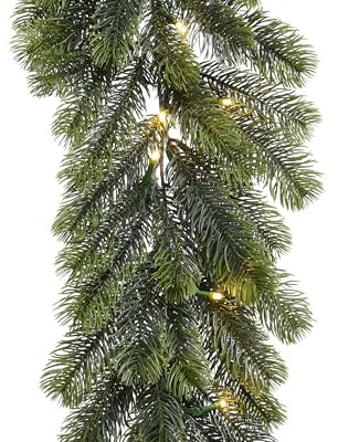 Kaemingk Tannengirlande 180 cm, 35 LED, Timer, In-Outdoor