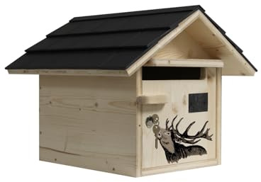 Boite AUX Lettres Bois CREASTUCE : Grand CERF 1 Porte Prestige