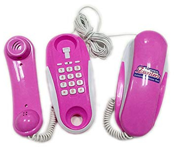 Yeaser Twin Phone Wired Intercom Children Kids Toy Telephone Set with 2 Telephones
