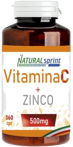 Nutural Sprint Vitamina C e Zinco Alto Dosaggio 360 Compresse Made in Italy
