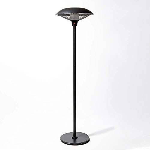 Heatlab 2.1kW Halogen Bulb IP44 Freestanding Patio Heater with 3 Power Settings in Black