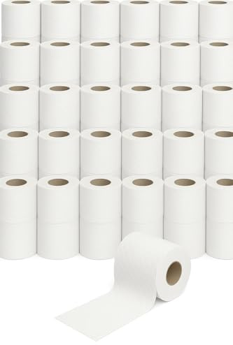 RelianceUK 144 X Toilet Tissue Rolls 2Ply Quilted Embossed White Toilet Rolls | Economical Bulk Buy Toilet Roll | Unbleached, Recycled & Biodegradable Bathroom Toilet Paper