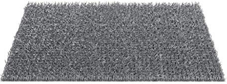 CSN Astro Turf Fußmatte | Eingangstürmatte | Fußabtreter für Innen und Außen | Polyethylen Bürstenmatte | Kunstrasen Wetterfest Matte | Antrazit/Silber/Braun/Grün (91 x 200 cm, Grau)