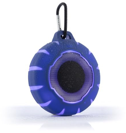 InnovaGoods - Altoparlante Galleggiante Senza Fili LED Floaker, Impermeabile IPX7, Bluetooth 5.0, Microfono Integrato, Portatile, Luce LED Multicolore, Azzurro, ABS