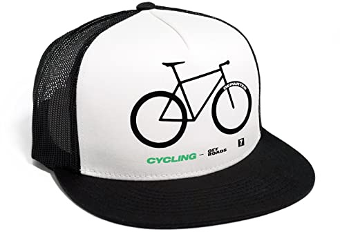 DEPARTED Herren Mesh Trucker Hat mit Print/Motiv - Snapback Cap - No. 73, Black/White