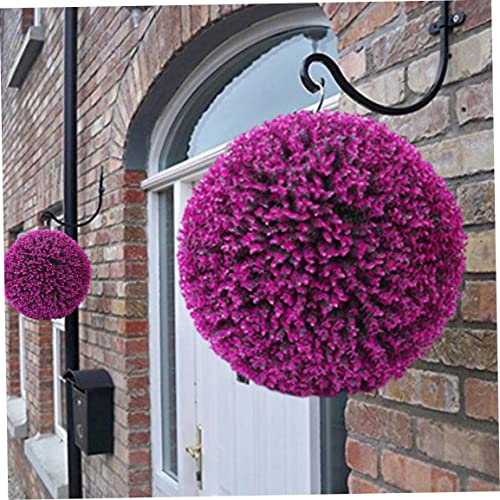 DierCosy Boules de buis, Balle topiaire Artificielle de 35 cm, Boules de buis bilans Bricolage, Boule de Gazon Artificielle pour décoration de Jardin à Maison (Violet) Rouge Violacé 35 Cm