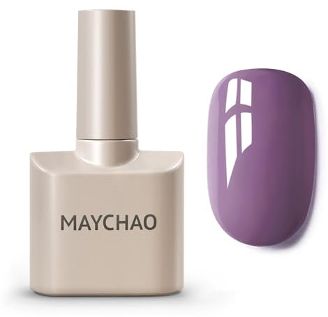 MAYCHAO 15ML Gel Nail Polish, Lilac Eclipse Gel Nail Polish, Soak Off UV LED Nail Varnish Nail Art Starter Manicure Salon DIY at Home, 0.5 OZ