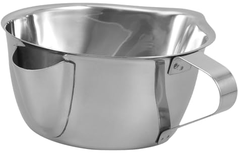BESTonZON Edelstahl Fett Ölfilter Schüssel 500 Ml Suppenfett Ölabscheider Mit Griff Hitzebeständig Küchenöl Filterschale Edelstahl Effiziente Öltrennung Für Gesunde Mahlzeiten
