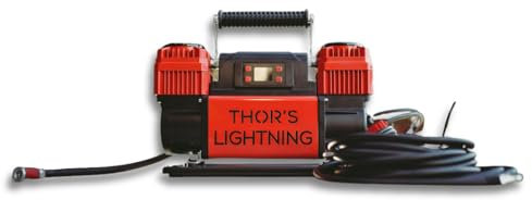 Portable Automatic Air Compressor 12V Battery Powered Lightning Bolt TotalControl True Dual Air Compressor