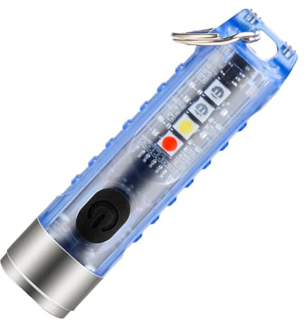 WOONEKY Keychain Light Small Flashlights Mini Rechargeable LED Key Ring Light Torch Ultra Bright Portable for Outdoor Camping Hiking Use