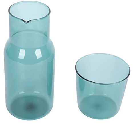Cabilock Glas Becher Satz mit Wasserkocher 7,5cm Höhe Klare Glas Trinkbecher Kessel 17cm für Tee Partys Festivals und Bankette