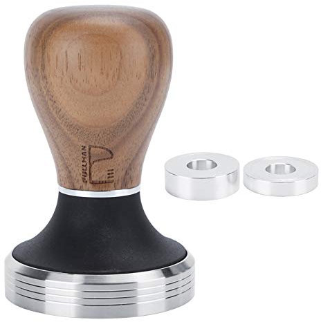 Manomissione del caffè da 58 mm, manomissione espresso piatta in acciaio inossidabile con manico regolabile altezza Accessorio per macchine per caffè espresso a martello (Beaveemqy-12)