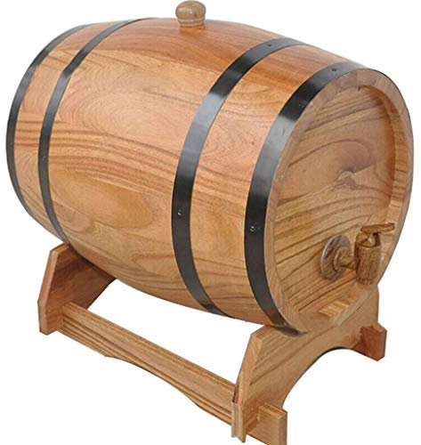 Weinfass aus Holz, Eiche, 5 l, Wasserspender, geeignet für Bar, Restaurant, Hochzeit, Party, Dekoration, Eimer
