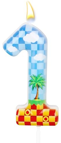 Birthday Candle, Cartoon Theme Number Candle Cake Topper Birthday Party Decoration for Boy Girl Anniversary Celebration (Number 1)
