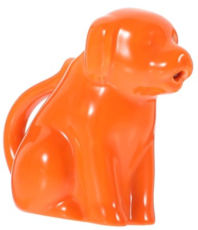 Sosoport Animal Milk Jug Ceramic Creamer Pitcher Handle Kitchen Essential for Tea Serving Vintage Style Design Orange Small for Cafe Restaurant Home Use