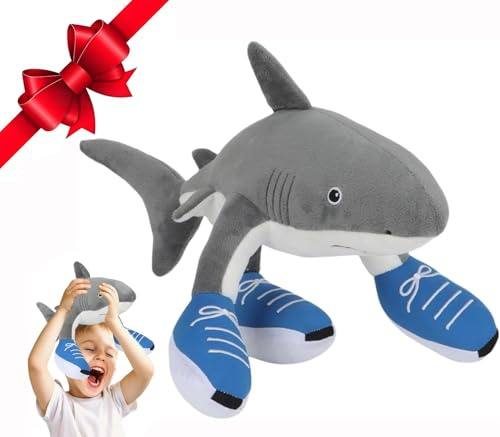 Guidre Tralalero Tralala plyschfigur, rolig italiensk hjärnröd plyschdjur, mjuk haj med sneakers, perfekt för barn och vuxna, samlarduk, gosedjur för fans