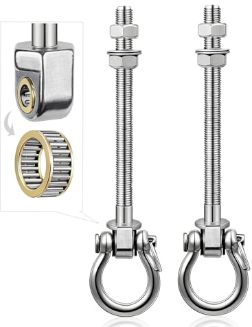 WGIDSKKI 2Pcs Schaukelhaken für Holzbalken Lager, Schaukelaufhängung Schaukel Aufhängung, 304 Edelstahl Deckenhaken Hängesessel Schaukelverbinder für Hängsstühle, Schaukeln, Bis 680KG