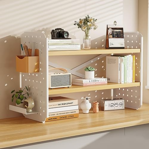Estantería Organizador De Escritorio De 2 Niveles - Librería Multifunción De Sobremesa Para Ordenador, Estante De Exhibición De Almacenamiento Para Dormitorio Oficina(A,50x20x36CM/20x8x14in)