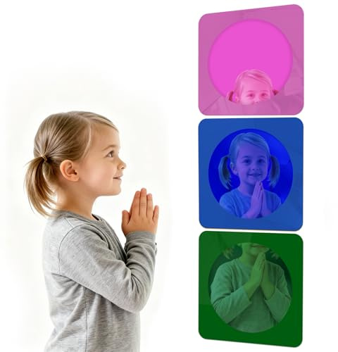 varrisin 3Pcs Acrylic Sensory Wall Mirror Bubble Mirror Wall Decoration for Kidsroom Kindergarten Classroom (3, Pink,Green,Blue, 10 * 10inch)