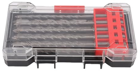 Jectse 10PCS Serrated Masonry Drill Bit Set, 3/16'' * 2, 1/4'' *3, 5/16'' *3, 3/8'', 1/2'' Carbide Drill Bits with 1/4'' Hex Shank for Concrete Tile Brick Glass Plastic Wood
