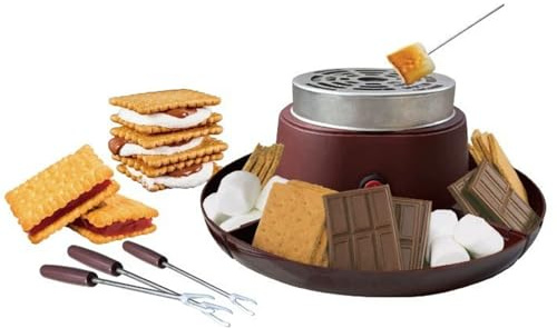 yuhlkopm Set eléctrico 2 en 1 para fondue de queso y algodón de azúcar. Bandeja y fundidor chocolate: Funcionamiento sencillo y amplio.