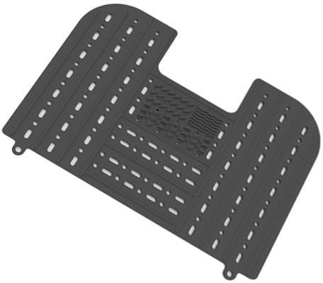 Cryfokt Outils de Maquillage, Dessus de Lavabo D'évier, Couvercle Pliable en Silicone, Organisateur Résistant à la Chaleur pour Salle de Bain, Noir/blanc/rose (BLACK)