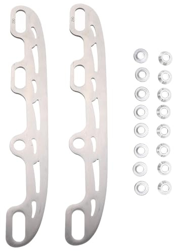 PAMINGONO Ersatz Skating Kufen aus Edelstahl für Rollschuhe und Eishockeyschuhe Langlebige Metallkufen mit Randstoppern Kompatibel mit Inliner und Eislaufschuhen Robustes EIS kufen zubehör
