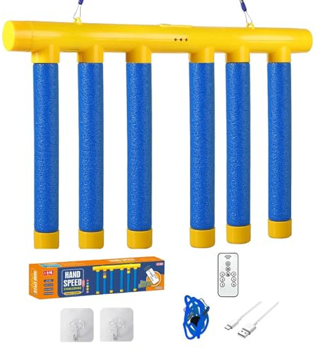 Drop Sticks utmaningsspel för hand-ögon-koordinationsträning, uppgradering fjärrkontroll reaktionsträning leksak pinnar spel, med justerbar fallhastighet