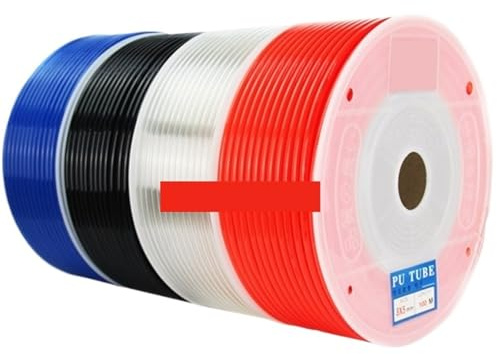 Tuyau d'air pneumatique 6mm(OD) x 4mm(ID), tuyau de Tube OD 6mm ID 4mm PU 5 mètres(Blue)
