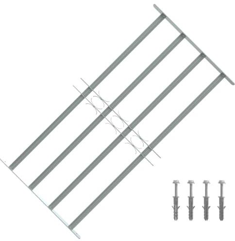 Nqyjm Fönsterskydd, fönstergaller, justerbart med 4 tvärstänger, 700–1 050 mm, inbrottsskydd, enkel installation, skyddsgaller för fönster hem och kontor