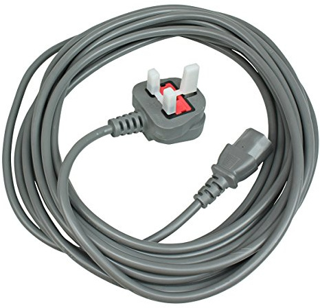 First4spares Power Lead/Mains Cable for Nilfisk G90 GM 80 Vacuum Cleaners (UK Plug, 2 Pin Lead, 7 Metres)