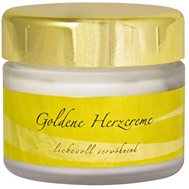 chi-enterprise Goldene Herzcreme 50 ml I Feine Gesichts- und Körpercreme I Verwöhnende Hautpflege für ein ebenmäßiges Hautbild und einen strahlenden Teint I 50ml