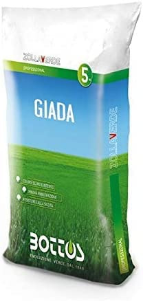 Bottos GIADA, Sementi per tappeto erboso pregiato per aree poco soleggiate, a colorazione verde brillante, ideale anche per parchi, 5Kg (200mq)