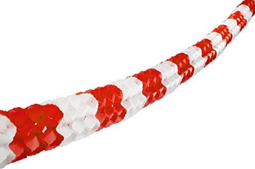 Papiergirlande Rot-Weiß 6 m aus Papier