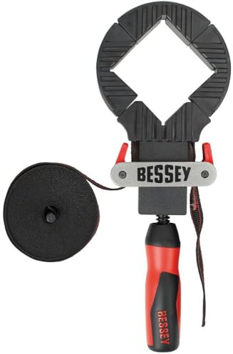 BESSEY Bandspanner BAN400 | 3,8 m Rahmenspanner | Gleichmäßiger Druck | Ermöglicht präzises und gleichmäßiges Spannen von Rahmen und Konstruktionen mit konstantem Druck auf allen Ecken