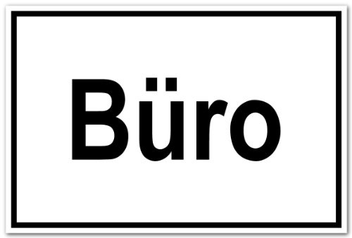 Hinweisschild aus Aluminium - Büro - 20 x 30 cm
